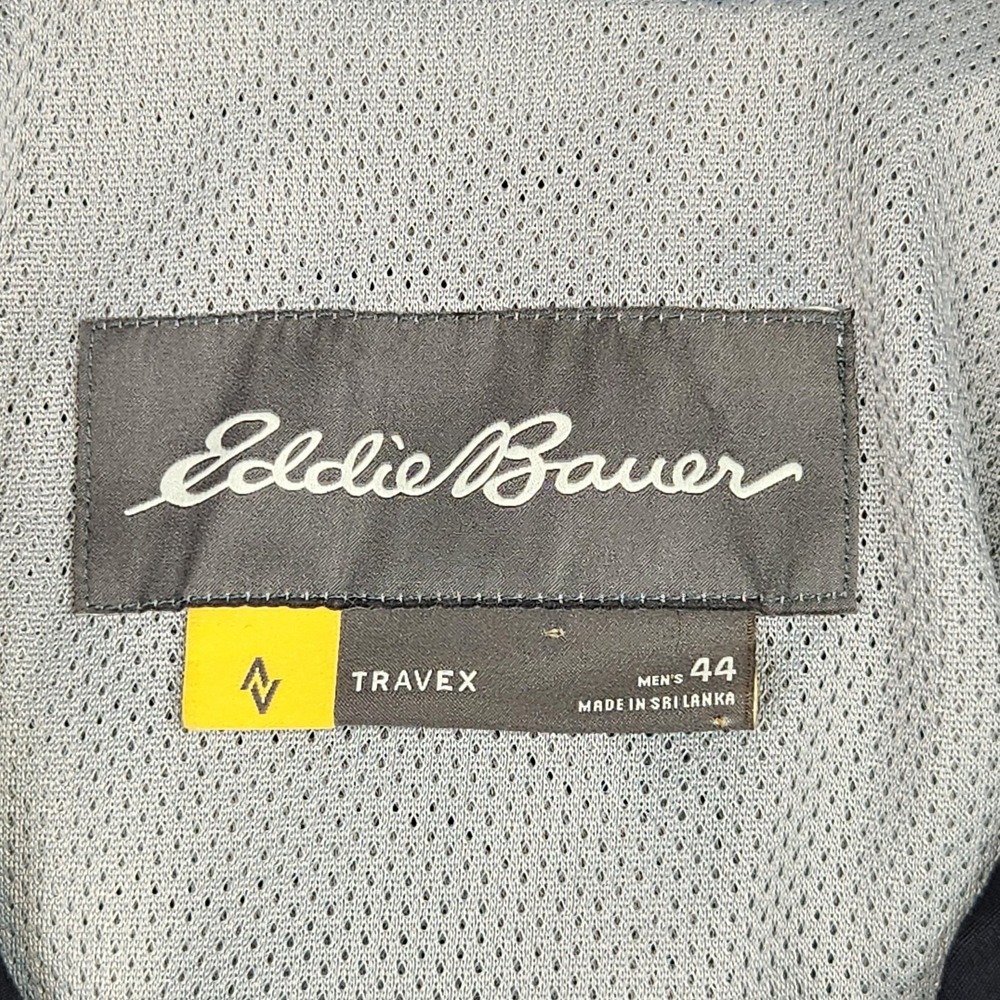 Eddie Bauer Travex Jacket Mens 44 Black‎ Blazer Sport Coat Travel Casual - Picture 2 of 7